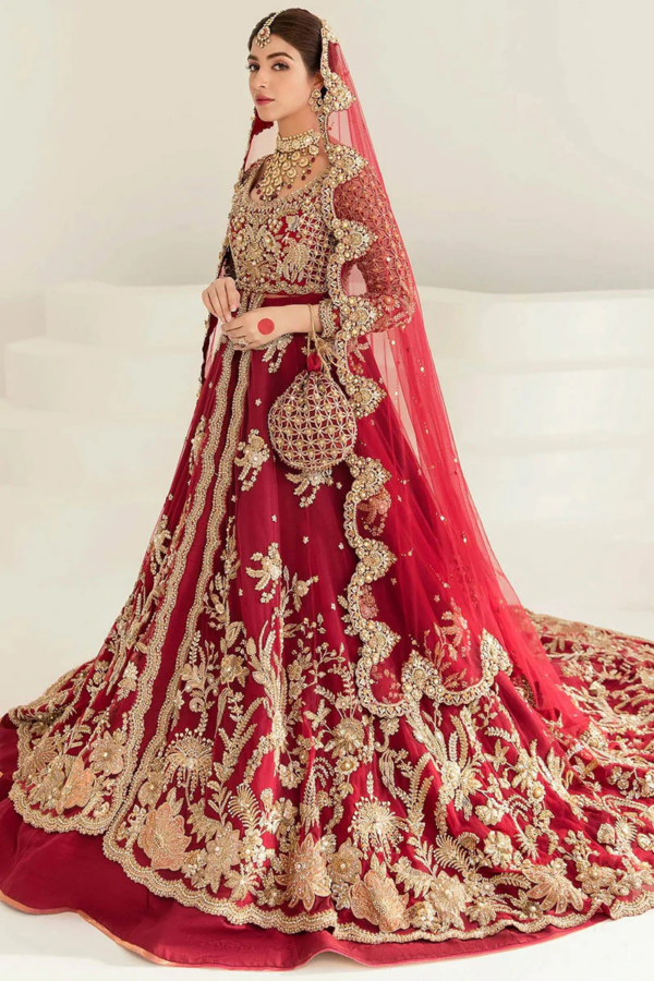 Etheric Deep Red Lehenga